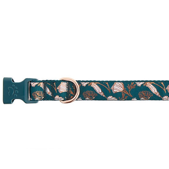 Top Paw® Floral Teal Adjustable Dog Collar